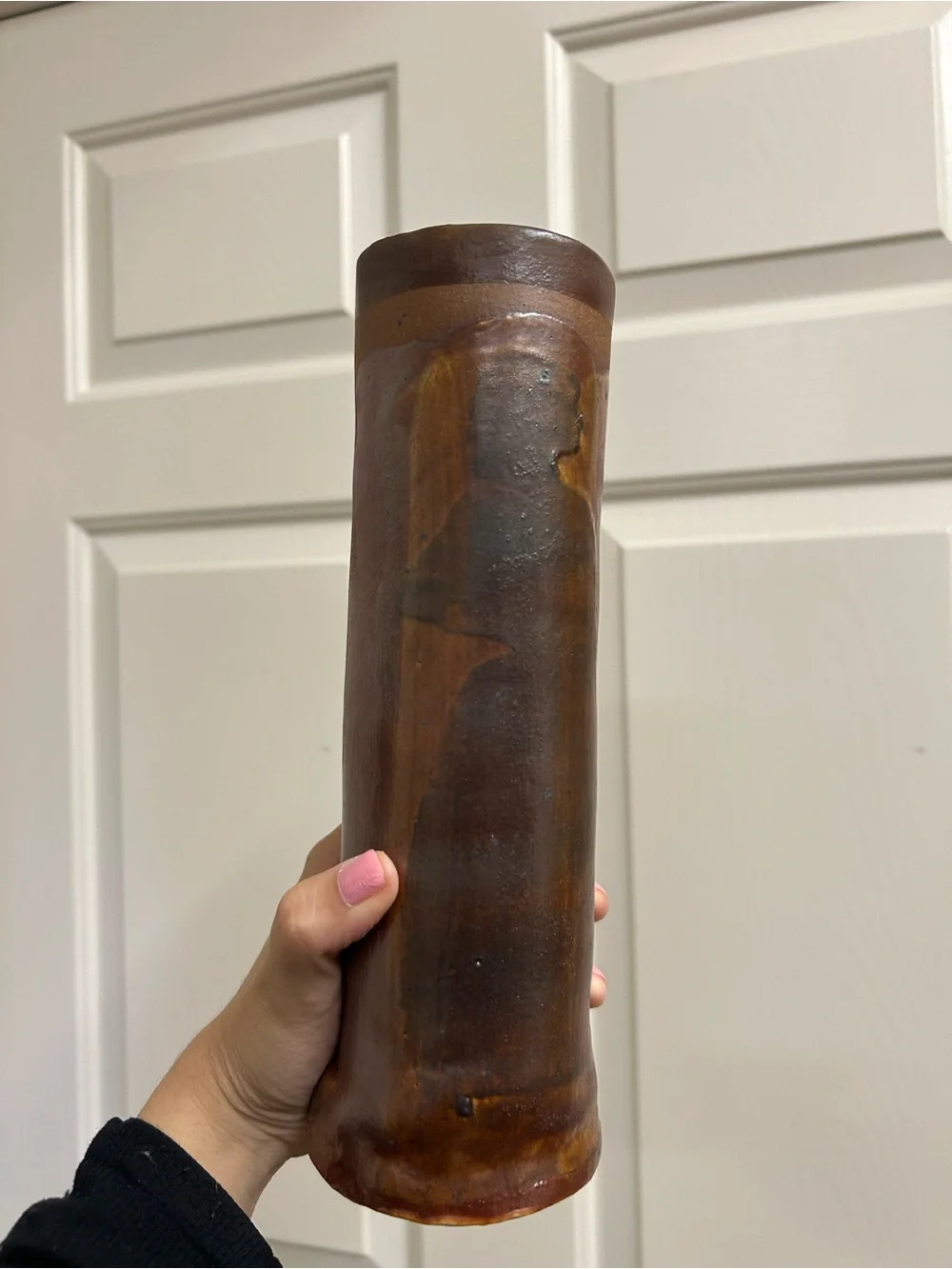 Unique Handmade Brown Ceramic Decorative Vase - Home Accents